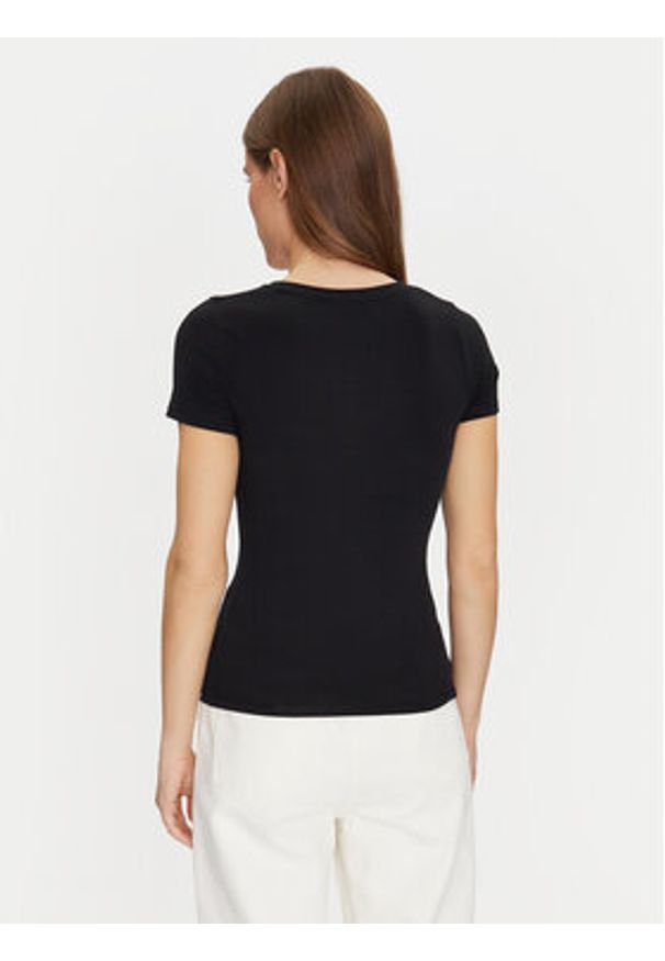 Guess T-Shirt O5RI02 KBBU1 Czarny Regular Fit. Kolor: czarny. Materiał: bawełna