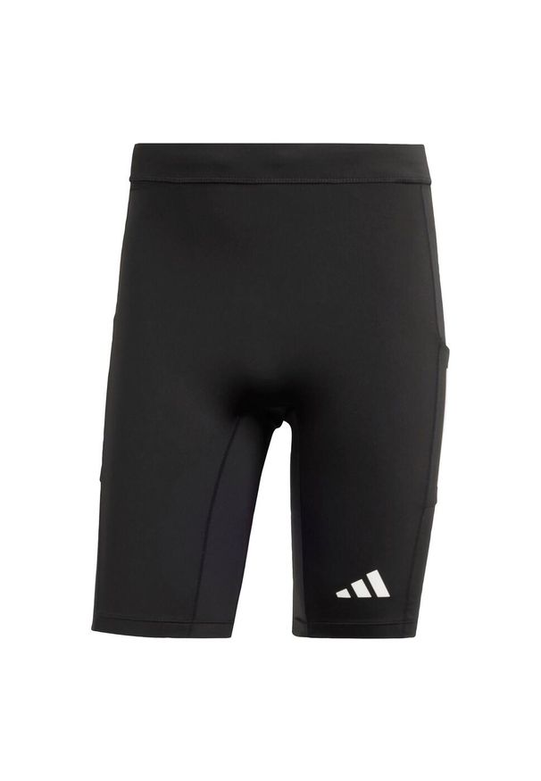Adidas - Legginsy Own the Run Short. Kolor: czarny. Materiał: materiał. Sport: bieganie