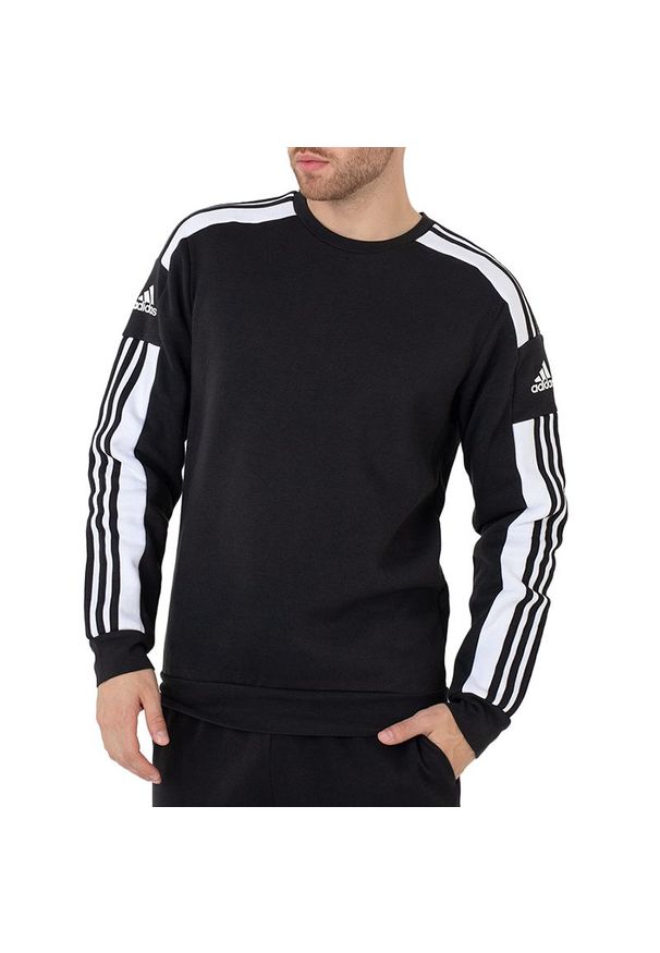 Adidas - Bluza adidas Squadra 21 Sweat Top GT6638 - czarna. Okazja: na co dzień. Kolor: czarny. Materiał: materiał, bawełna, poliester. Styl: casual, klasyczny, sportowy. Sport: fitness
