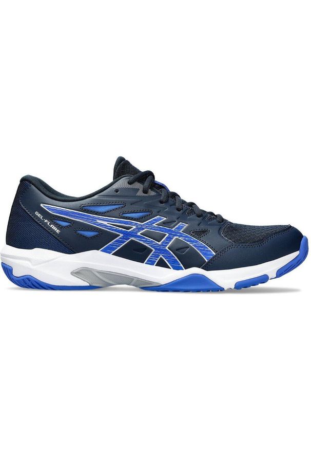 Buty halowe Asics Gel-Flare. Kolor: niebieski. Materiał: syntetyk, materiał