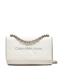 Calvin Klein Jeans Torebka Sculpted Ew Flap Conv25 Mono K60K611866 Biały. Kolor: biały. Materiał: skórzane #1