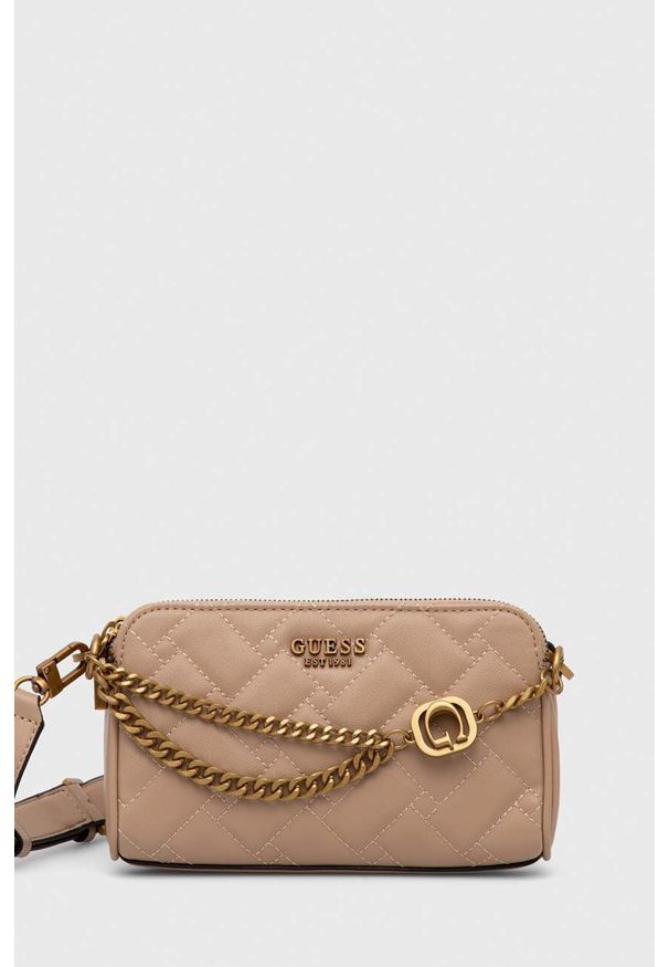 Guess torebka kolor beżowy. Kolor: beżowy