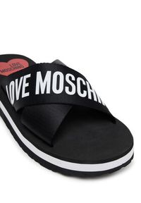 Love Moschino - LOVE MOSCHINO Klapki JA28324G0MIX3000 Czarny. Kolor: czarny. Materiał: materiał #3