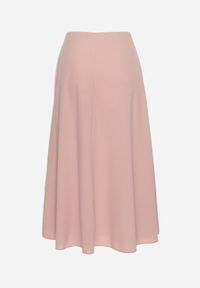 Renee - Jasnoróżowa Midi Spódnica Rozkloszowana o Klasycznym Fasonie Namettia. Okazja: na co dzień. Kolor: różowy. Styl: klasyczny #8