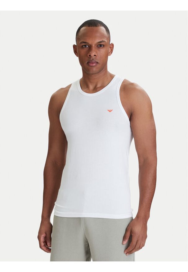 Emporio Armani Underwear Tank top EM000385 AF18891 U0002 Biały Slim Fit. Kolor: biały. Materiał: bawełna
