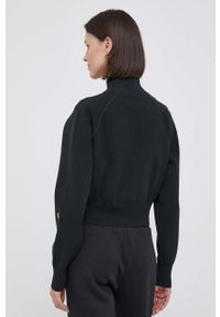 Calvin Klein Jeans sweter damski kolor czarny lekki z golfem. Typ kołnierza: golf. Kolor: czarny. Materiał: dzianina, prążkowany. Długość rękawa: raglanowy rękaw. Długość: krótkie #5