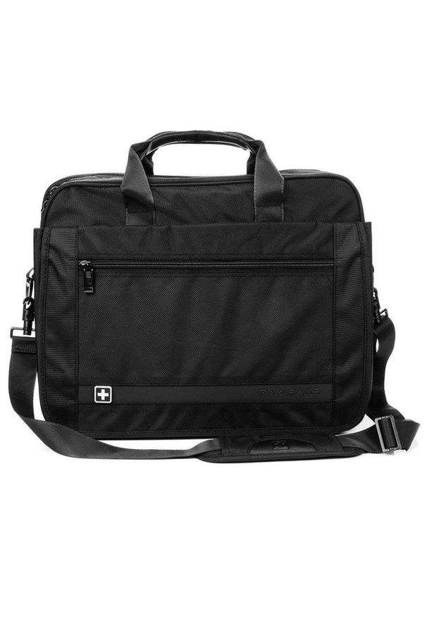 SWISSBAGS - Torba na laptopa SwissBags Basel SB113 22 l - czarna. Kolor: czarny. Materiał: skóra. Styl: casual, biznesowy, elegancki, klasyczny