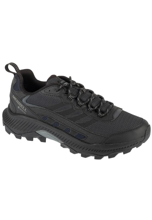 Merrell - Buty trekkingowe męskie, Speed Strike 2 GTX. Zapięcie: sznurówki. Kolor: czarny. Materiał: guma, materiał, syntetyk. Szerokość cholewki: normalna. Sport: turystyka piesza