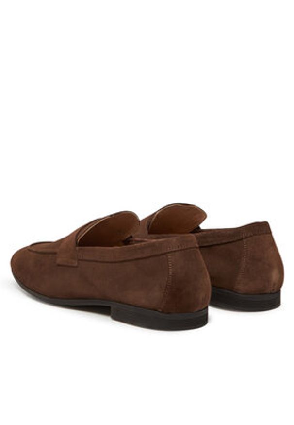 Gino Rossi - GINO ROSSI Mokasyny SIMO-01 MI08 Brązowy. Kolor: brązowy. Materiał: zamsz, skóra