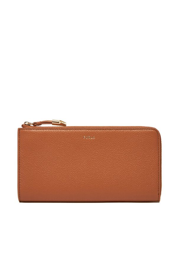 Furla Duży Portfel Damski Goccia L Zip Around WP00471 BX3036 KH RY000 Brązowy. Kolor: brązowy. Materiał: skóra