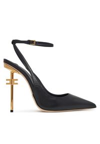 Elisabetta Franchi Szpilki SA-26B-51E2 Czarny. Kolor: czarny. Materiał: skóra. Obcas: na szpilce