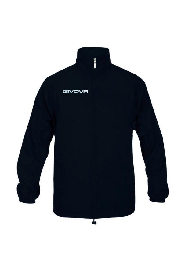 Givova - Męska Kurtka Wodoodporna Basico. Kolor: czarny. Sport: turystyka piesza
