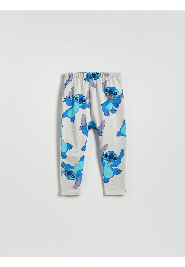 Reserved - Legginsy Lilo i Stich - jasnoszary. Kolor: szary. Materiał: bawełna, dzianina