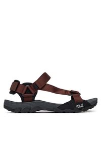 Jack Wolfskin Sandały Ridge A65589 Brązowy ciemny. Kolor: brązowy. Materiał: materiał #1