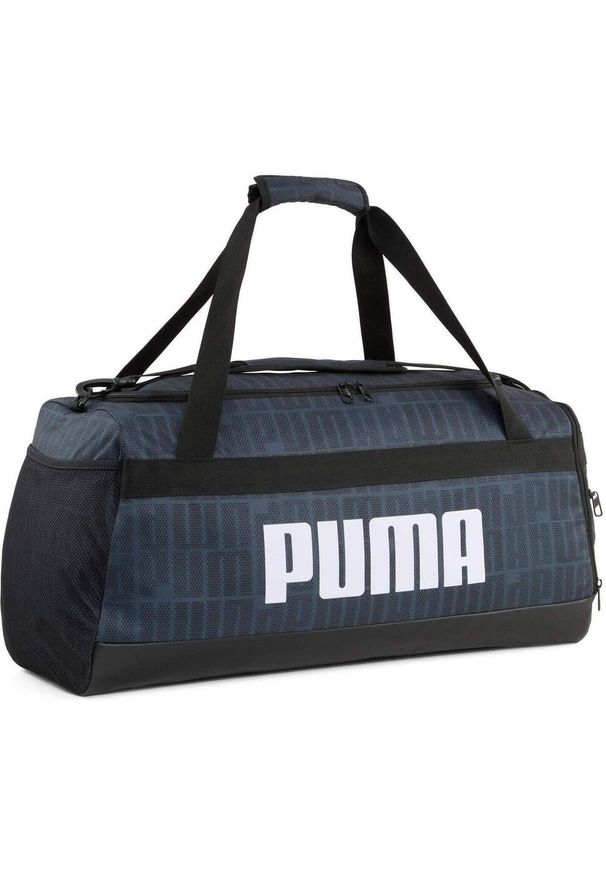 Torba Puma Challenger Aop Medium Sports Bag Pu 58L, Dla obu płci. Kolor: niebieski. Materiał: poliester, materiał. Sport: fitness