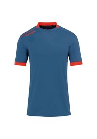 KEMPA - Jersey Kempa Player. Typ kołnierza: kołnierzyk kontrastowy. Kolor: wielokolorowy, pomarańczowy, żółty, szary, niebieski. Materiał: jersey. Wzór: kolorowy