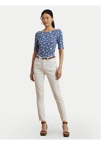 Lauren Ralph Lauren - LAUREN RALPH LAUREN Bluzka 200976991001 Niebieski Slim Fit. Kolor: niebieski. Materiał: bawełna #5