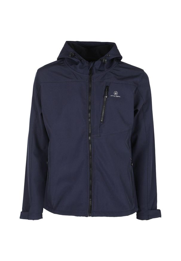 ATHLETA - Męska kurtka softshell Athl DPT Hermes - Wodoodporna 2XL. Kolor: niebieski. Materiał: softshell
