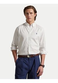 Polo Ralph Lauren Koszula 710829480002 Biały Custom Fit. Typ kołnierza: polo. Kolor: biały. Materiał: bawełna #5