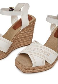 TOMMY HILFIGER - Tommy Hilfiger Espadryle Tommy Hilfiger Espad High Wedge FW0FW08668 Écru. Materiał: materiał