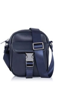 Ochnik - Granatowa torba męska z kieszonką. Kolor: niebieski #1