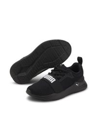 Buty dla dzieci Puma Wired Run. Kolor: biały, wielokolorowy, czarny. Materiał: guma, materiał, syntetyk. Sport: bieganie