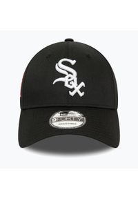 Czapka z daszkiem męska New Era Patch 9Forty Chicago White Sox. Kolor: czarny. Styl: sportowy