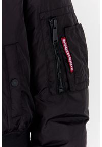 DSQUARED2 Czarna kurtka damska icon bomber, Rozmiar 42. Kolor: czarny. Materiał: puch #4