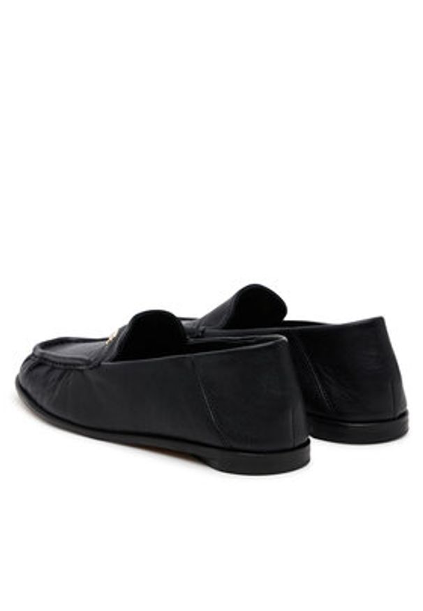 TOMMY HILFIGER - Tommy Hilfiger Półbuty Soft Leather Squared Toe Loafer FW0FW08412 Czarny. Kolor: czarny. Materiał: skóra