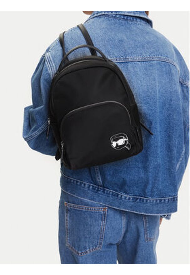 Karl Lagerfeld - KARL LAGERFELD Plecak A2W30180 Czarny. Kolor: czarny. Materiał: materiał