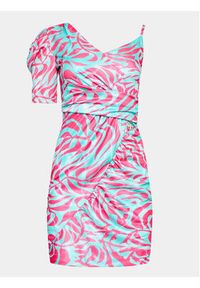 Fracomina Sukienka koktajlowa FQ23SD1015W62601 Kolorowy Slim Fit. Materiał: syntetyk. Wzór: kolorowy. Styl: wizytowy