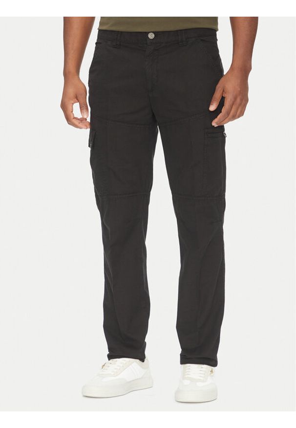 Aeronautica Militare Spodnie materiałowe 251PA1662CT3526 Czarny Regular Fit. Kolor: czarny. Materiał: bawełna, len