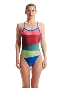 Strój Kąpielowy Speedo Placement Digital Turnback – Czerwony/Zielony Rozmiar 42. Kolor: czerwony. Wzór: nadruk
