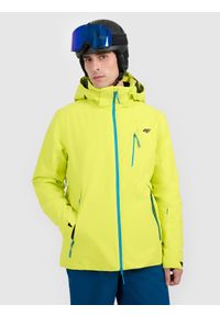 4f - 4F Kurtka narciarska membrana 10000 męska - zielona XL. Kolor: zielony. Materiał: materiał. Wzór: gładki. Sezon: zima #1