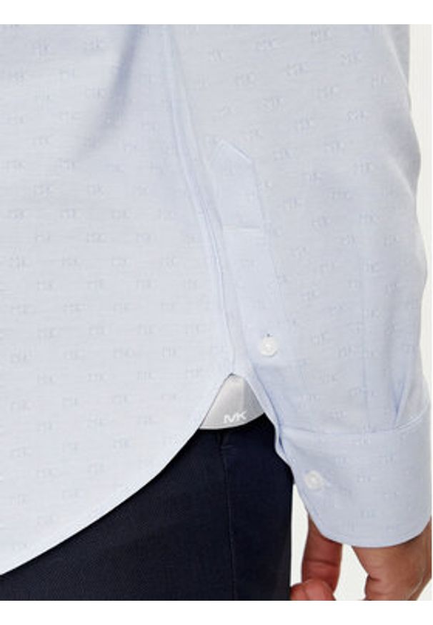 Michael Kors Koszula MK0DS01263 Błękitny Slim Fit. Kolor: niebieski. Materiał: bawełna