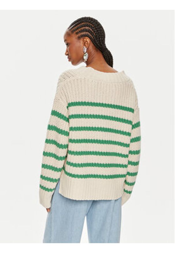 Munthe Sweter Organize 242162024274 Beżowy Loose Fit. Kolor: beżowy. Materiał: bawełna