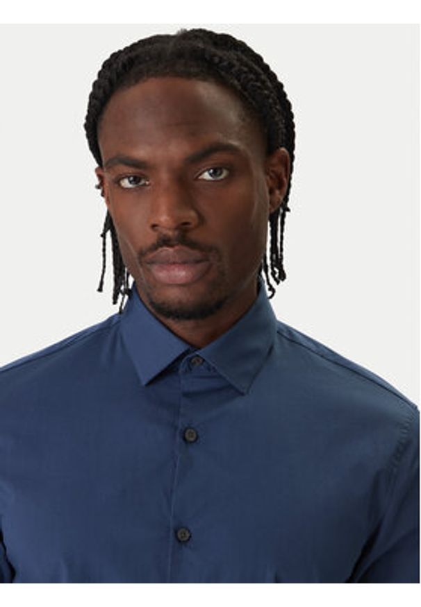 Calvin Klein Koszula Essentials LV019EU037 Szary Slim Fit. Kolor: szary. Materiał: bawełna