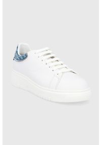 Emporio Armani Buty kolor biały na platformie. Zapięcie: sznurówki. Kolor: biały. Materiał: guma. Obcas: na platformie #3