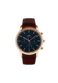 Daniel Wellington Zegarek Iconic Chronograph St Mawes Arctic DW00100639 Brązowy. Kolor: brązowy