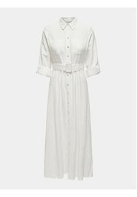 only - ONLY Sukienka koszulowa Callie 15318799 Biały Regular Fit. Kolor: biały. Materiał: bawełna. Typ sukienki: koszulowe #4