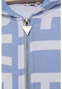 Guess - Bluza dziecięca. Okazja: na co dzień. Typ kołnierza: kaptur. Kolor: niebieski. Materiał: bawełna, dzianina. Styl: casual #2