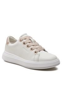 Calvin Klein Sneakersy Cupsole Lace Up Lth HW0HW02085 Biały. Kolor: biały #4