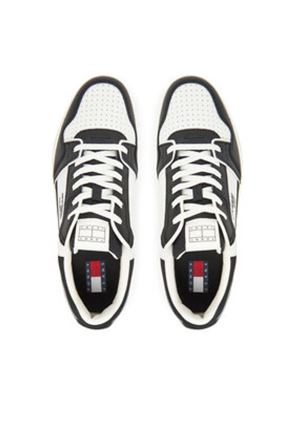 Tommy Jeans Sneakersy Tjm Retro Basket EM0EM01610 Biały. Kolor: biały. Materiał: skóra