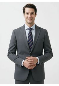 Krawat Męski - Angelo di Monti - Granat w Prążek. Kolor: niebieski. Materiał: tkanina. Wzór: prążki. Styl: elegancki, wizytowy #5