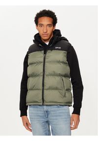 SCHOTT N.Y.C. Bezrękawnik UTAHV Zielony Regular Fit. Kolor: zielony. Materiał: syntetyk. Długość rękawa: bez rękawów