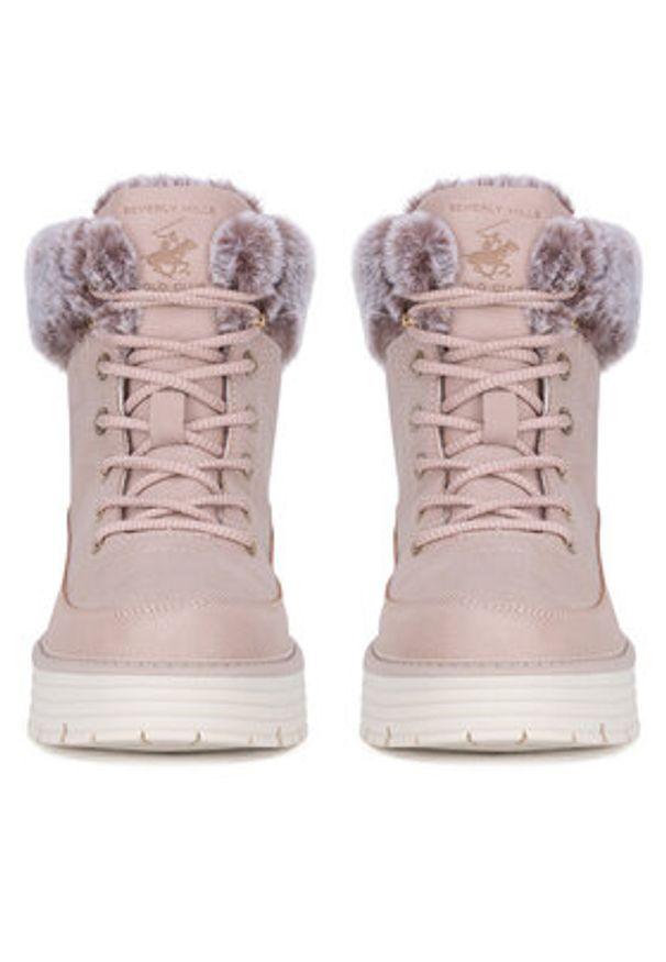 Beverly Hills Polo Club Trzewiki V12-703 Różowy. Kolor: różowy. Materiał: materiał