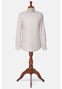 Lancerto - Koszula w Kratę Alcamo. Typ kołnierza: button down. Materiał: bawełna, tkanina. Wzór: ze splotem. Styl: klasyczny, vintage