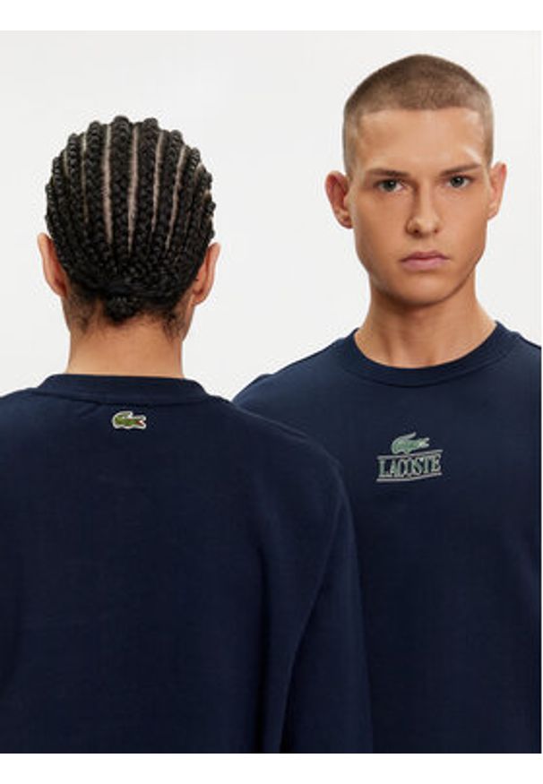 Lacoste Bluza SH1156 Granatowy Regular Fit. Kolor: niebieski. Materiał: bawełna