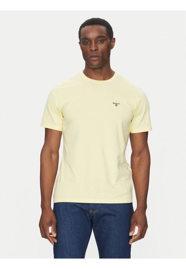 Barbour T-Shirt Essential Sports MTS0331YE36 Żółty Tailored Fit. Kolor: żółty. Materiał: bawełna