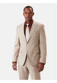 BOSS Garnitur Huge 50557273 Beżowy Regular Fit. Kolor: beżowy. Materiał: wiskoza #4